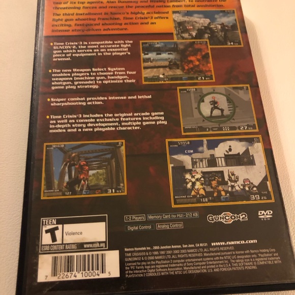 Time Crisis 3 (Sony PlayStation 2, 2003) No Manual, Tested - Picture 4 of 4